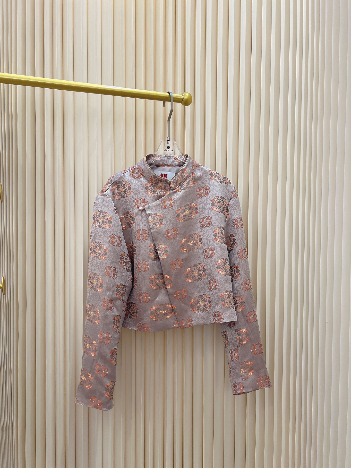 [BESPOKE] Gyda Silk Embosses Wrap Blouse