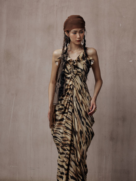 [Pre-Order] Brooke Halter Neck Dripped Dress