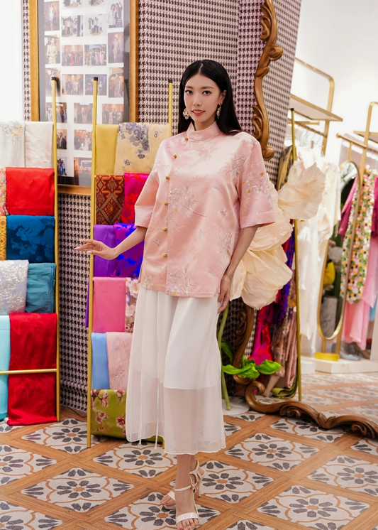 [Bespoke] XinXi Side Open Men Oriental Top - Sample