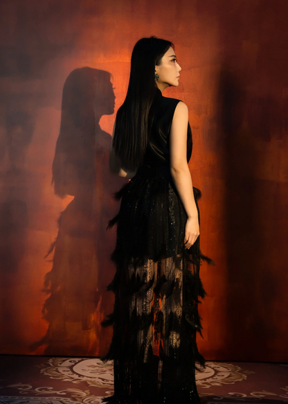 Diya Sleeveless Oriental Mandarin Mini Cheongsam