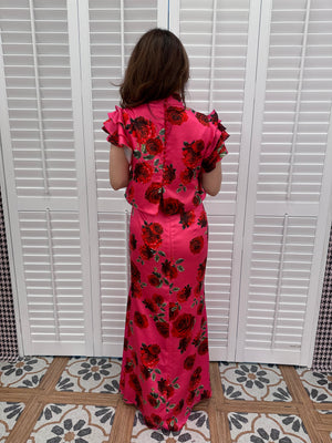 [BESPOKE] Clara Ruffle Sleeve Maxi Dress