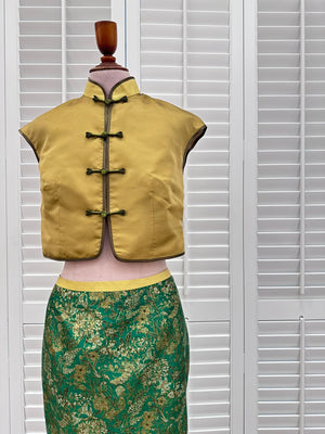 [BESPOKE] Caryn Mandarin Collar Crop Top