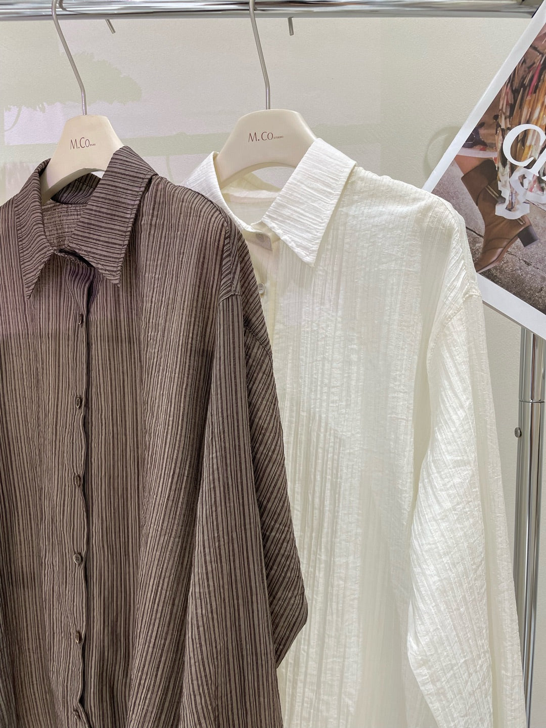 Elana Long Sleeve Sheer Blouse