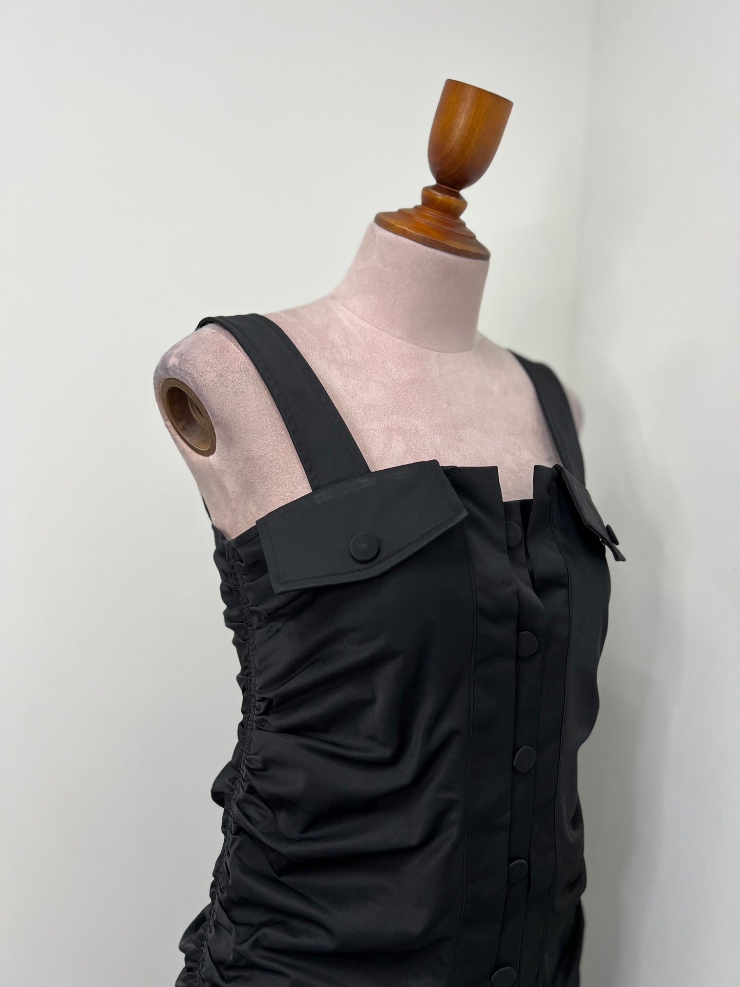 Halle Front Buttons Sleeveless Dress