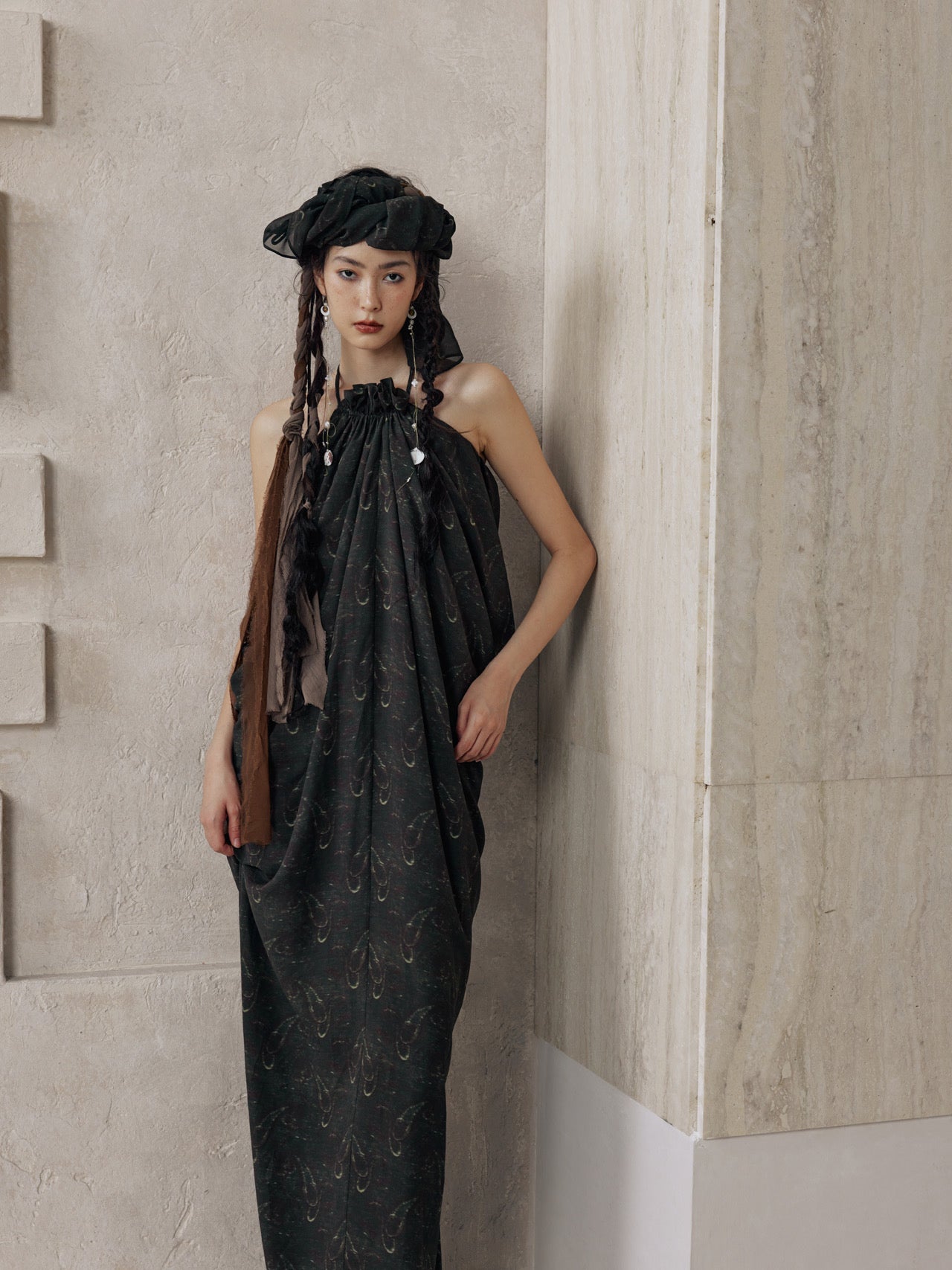 [Pre-Order] Oakley Halter Neck Driped Dress