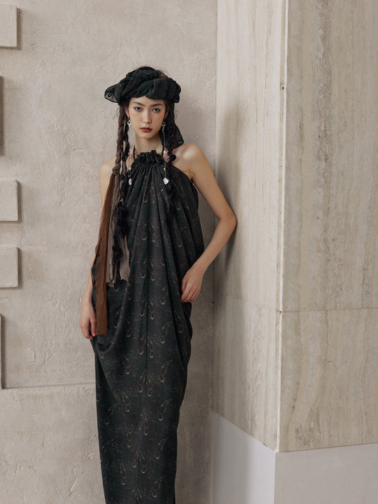 [Pre-Order] Oakley Halter Neck Driped Dress
