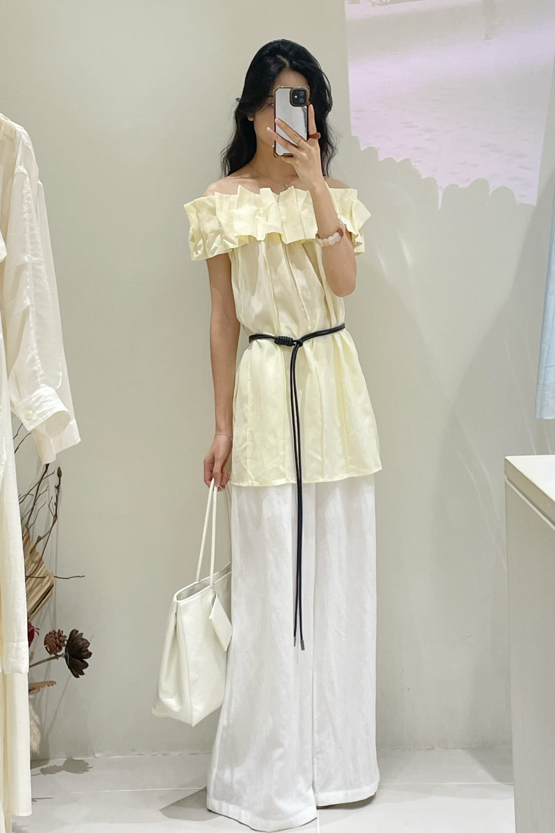 Yara Front Gathered Off Shoulder Top
