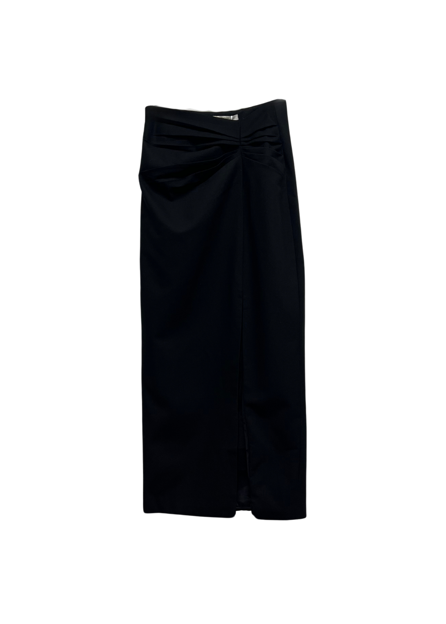 Callie Gathered Front Slit Skirt