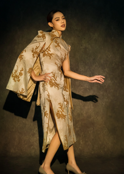 [Bespoke] MaiGu Oriental Cape Cheongsam