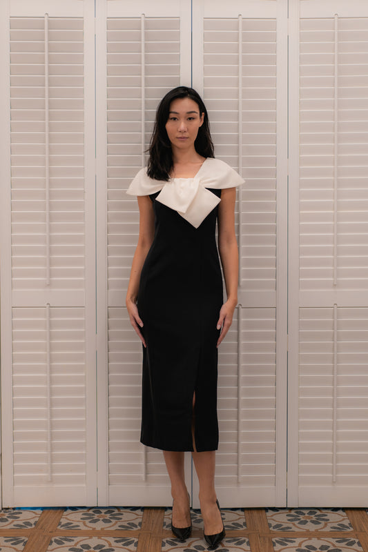 Aria Front Ribbon Tapered Dress