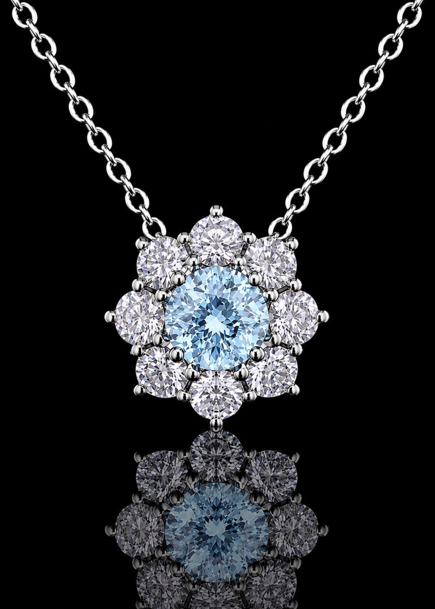 Stellar Blue Aquamarine Necklace