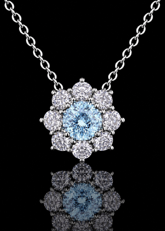 Stellar Blue Aquamarine Necklace
