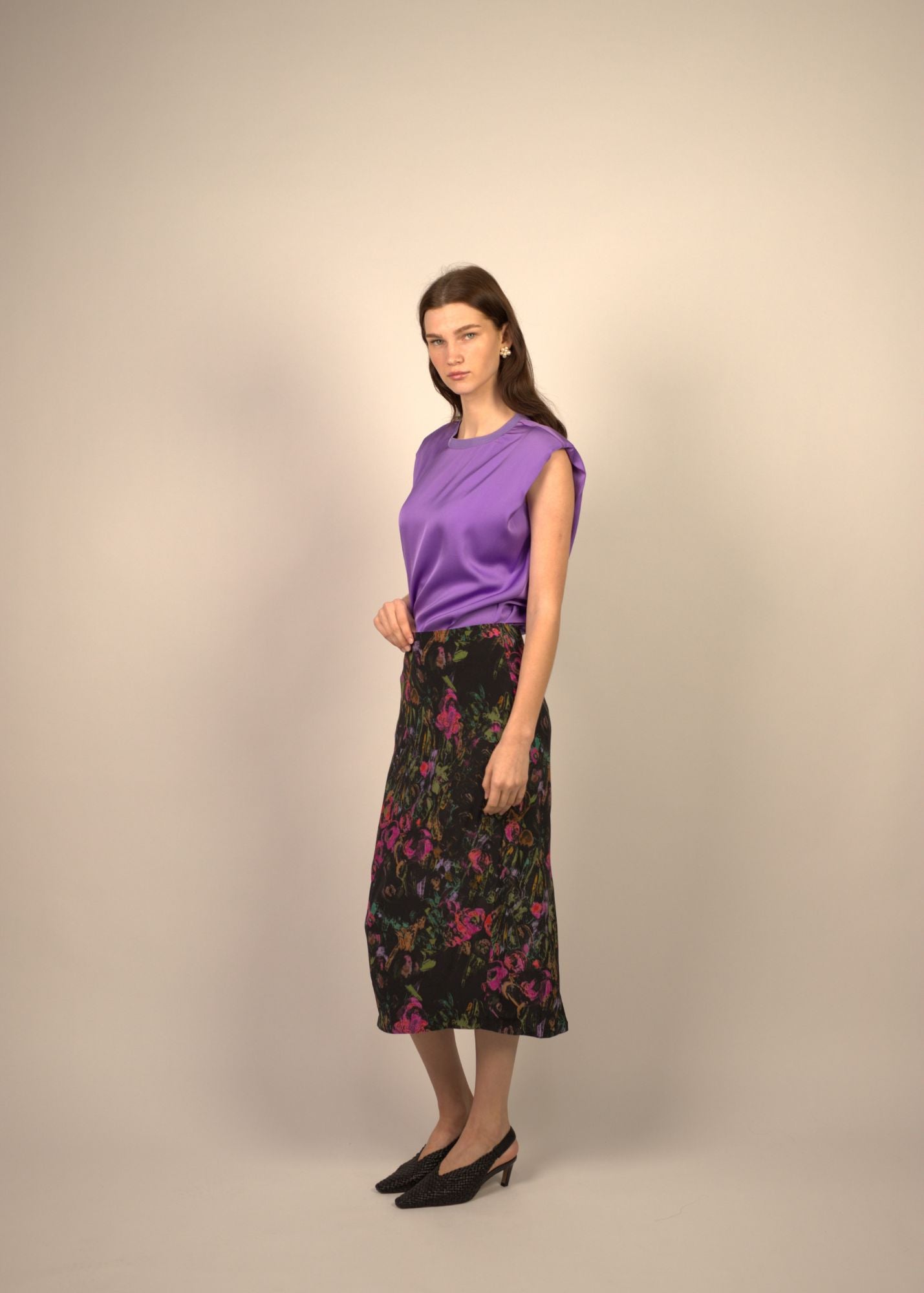 Casey Colorful Silk Skirt