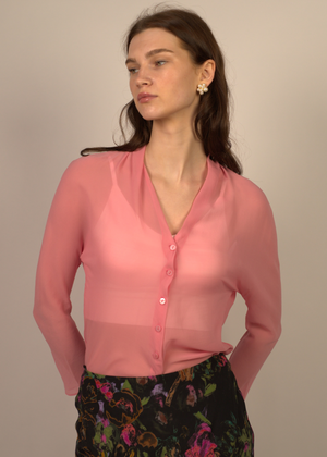 Layla Silk Sheer  Blouse