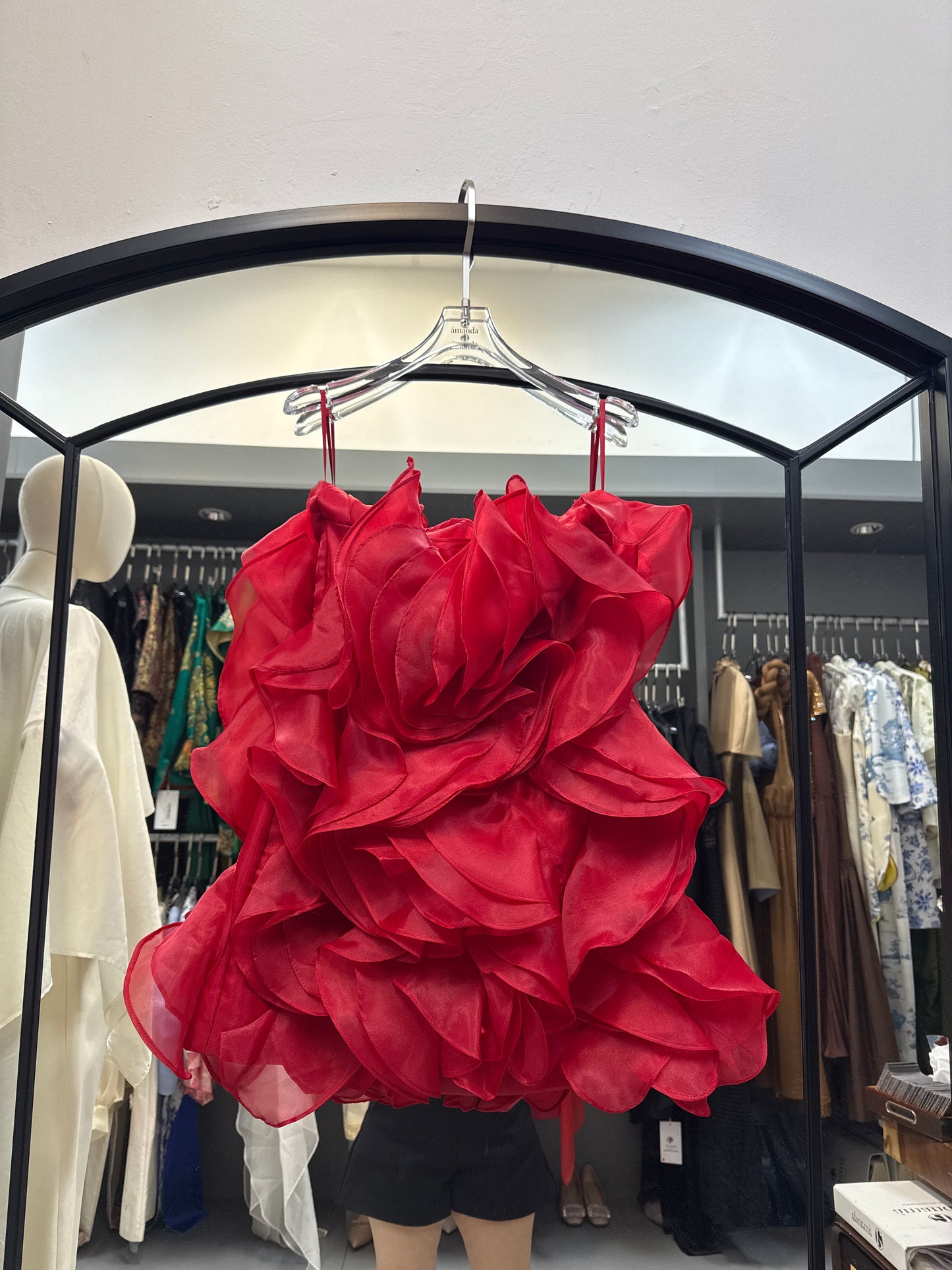 Noémie Ruffle Tube Mini Dress