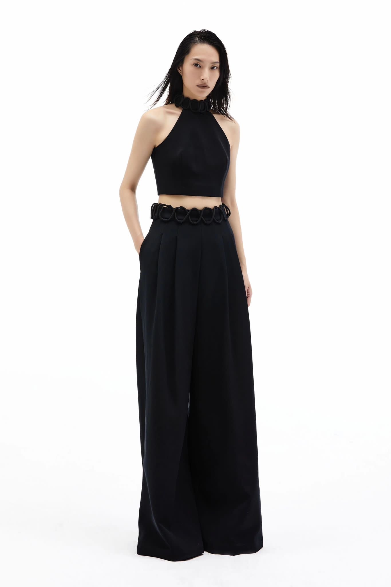 Juniper Front Pleated Wide Leg Pant