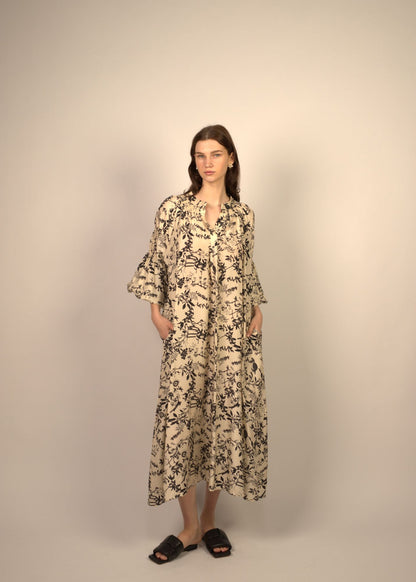 Paulina Floral Gathered Dress