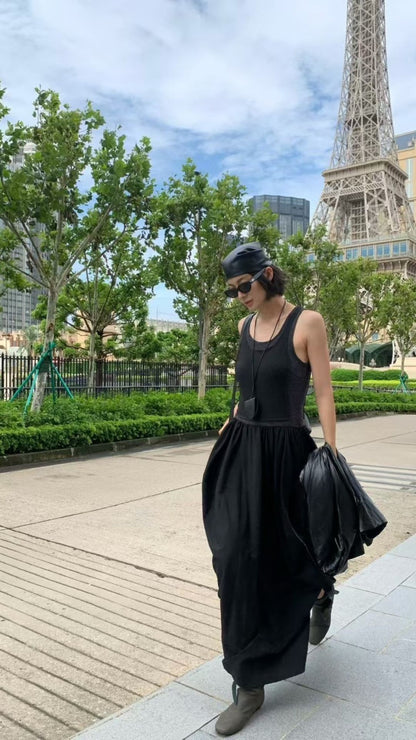 Daisy Sleeveless Design Dripped Dress