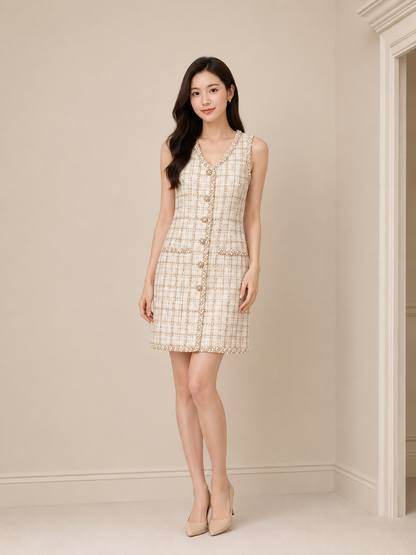Chérie Tweed Sleeveless Dress