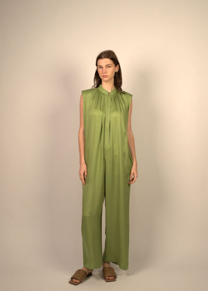 Alena Round Collar Loose Fit Jumpsuit