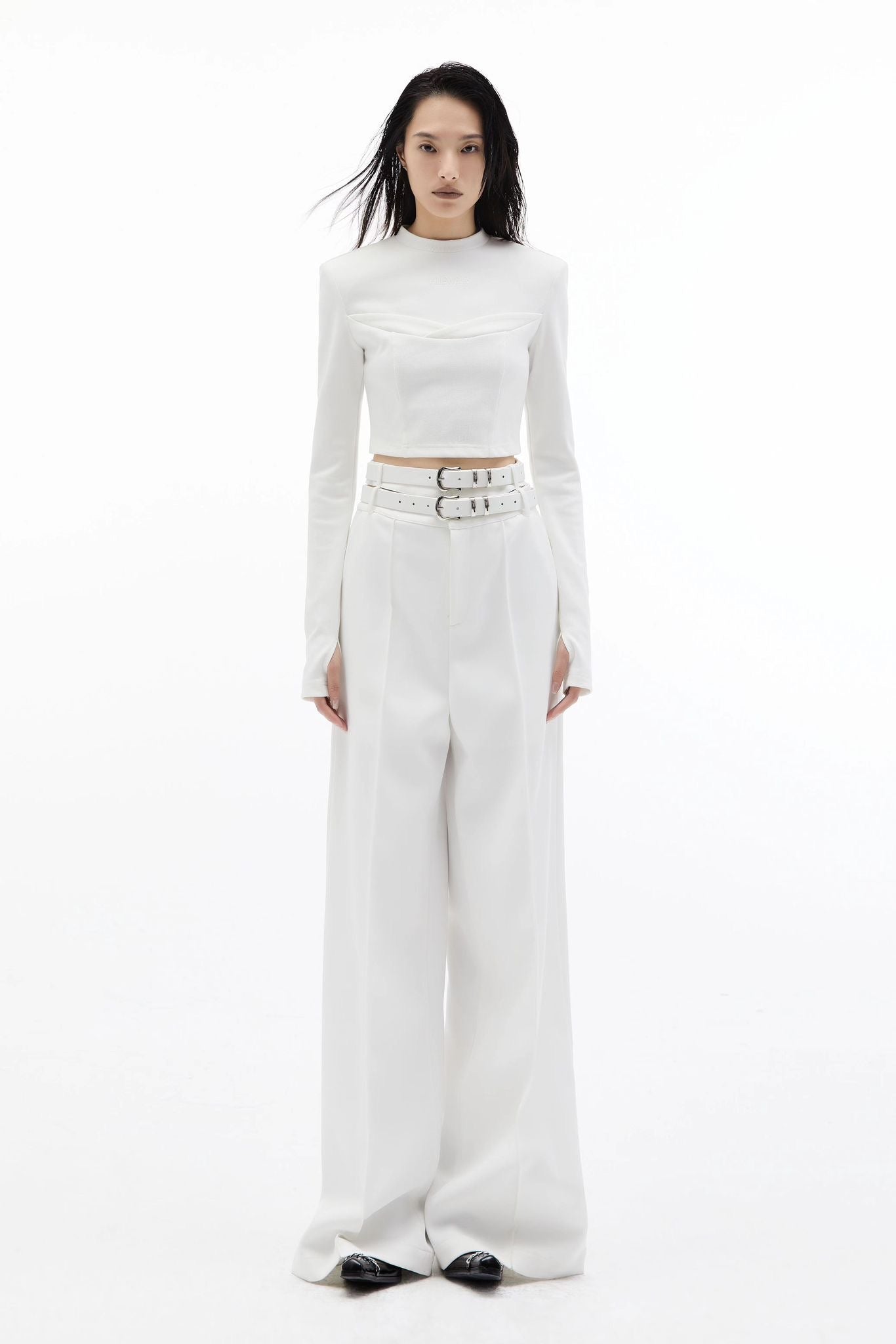 Josie Double Belt Wide Leg Pant