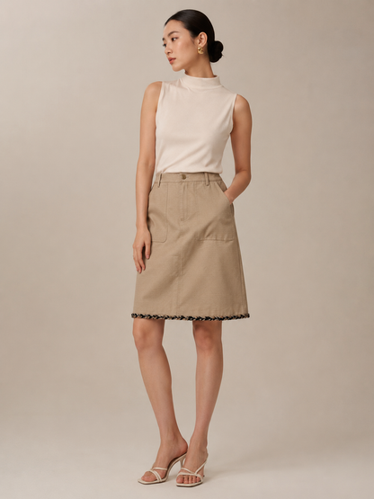 Abigail Trimming Midi Skirt