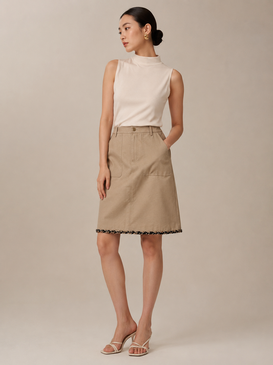 Abigail Trimming Midi Skirt