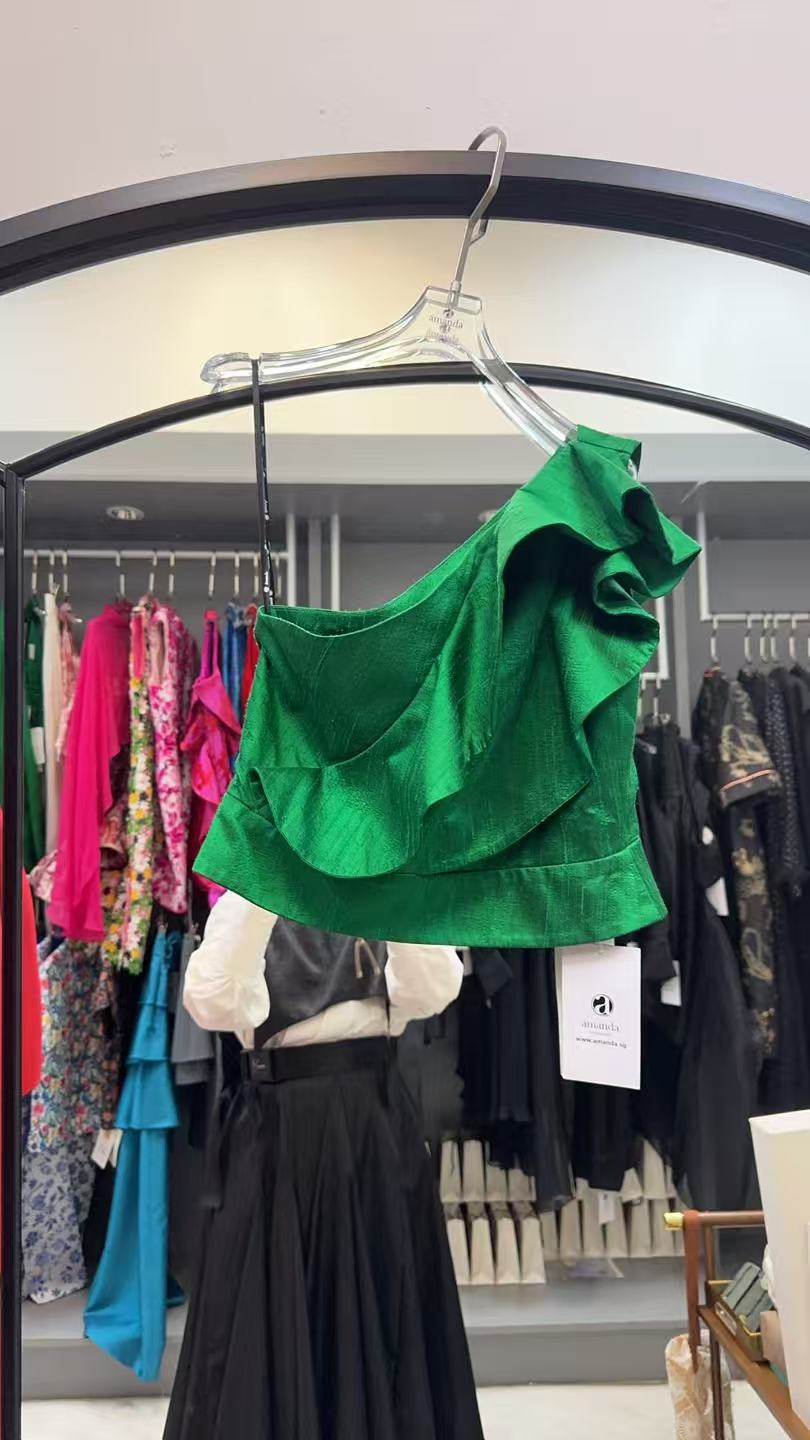 [Bespoke] Fiorella Toga Ruffle Top - Thai Silk - sample