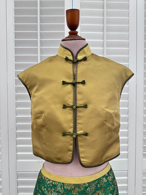 [BESPOKE] Caryn Mandarin Collar Crop Top