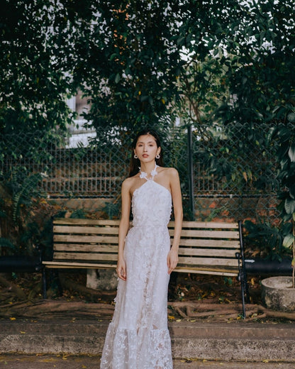 [Custom Made] Brea Halter Neck Maxi Dress