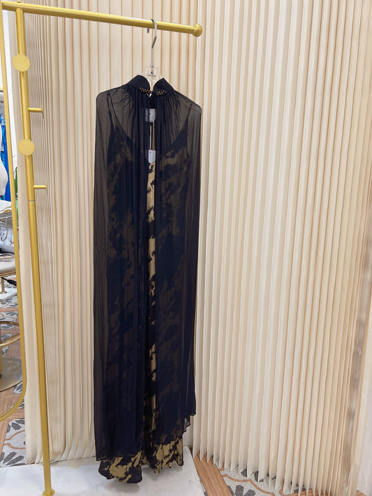 [BESPOKE] Lumi Silk Cape Dress - Sample