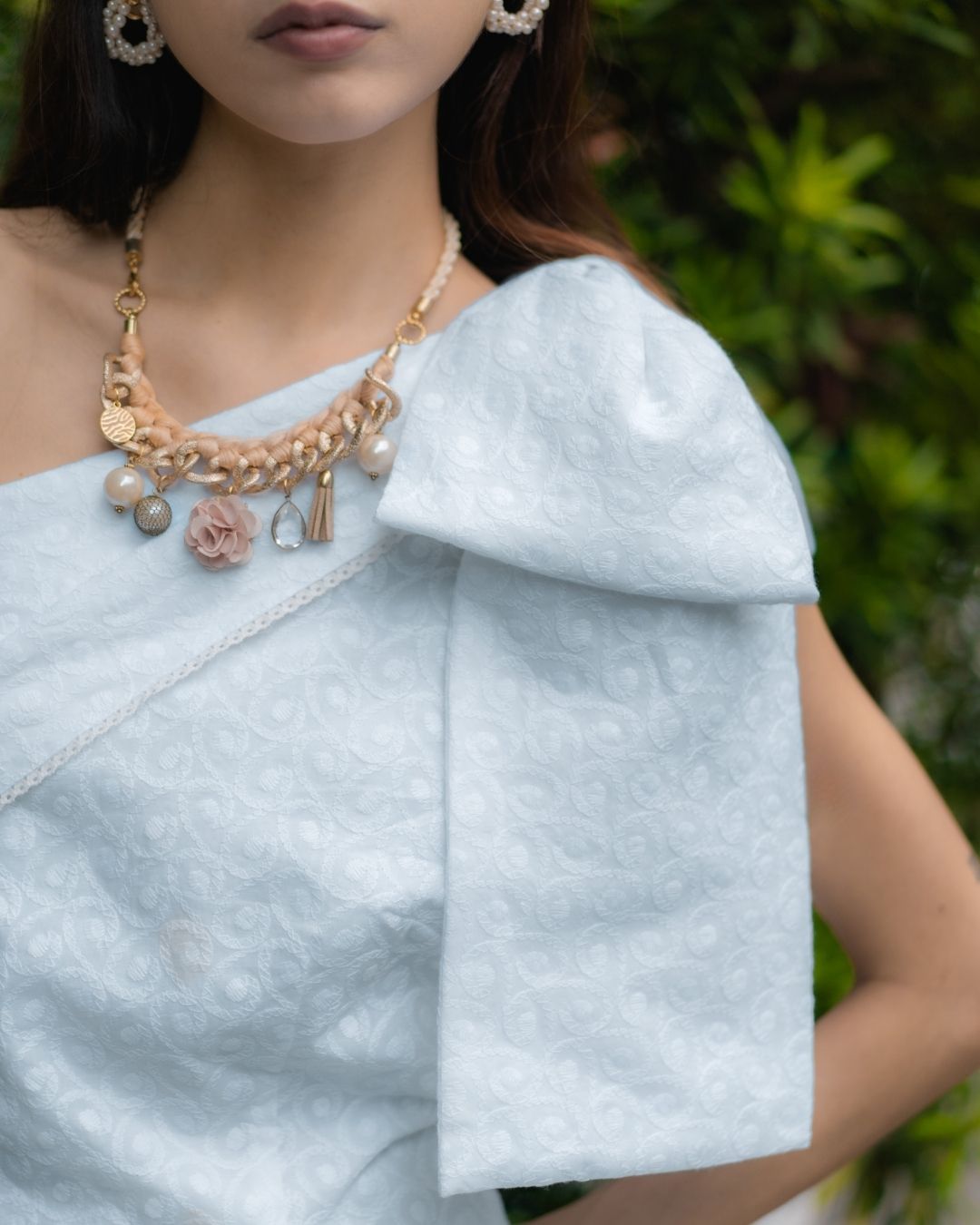 [Custom Made]  Meara Crop Shoulder Mini Dress