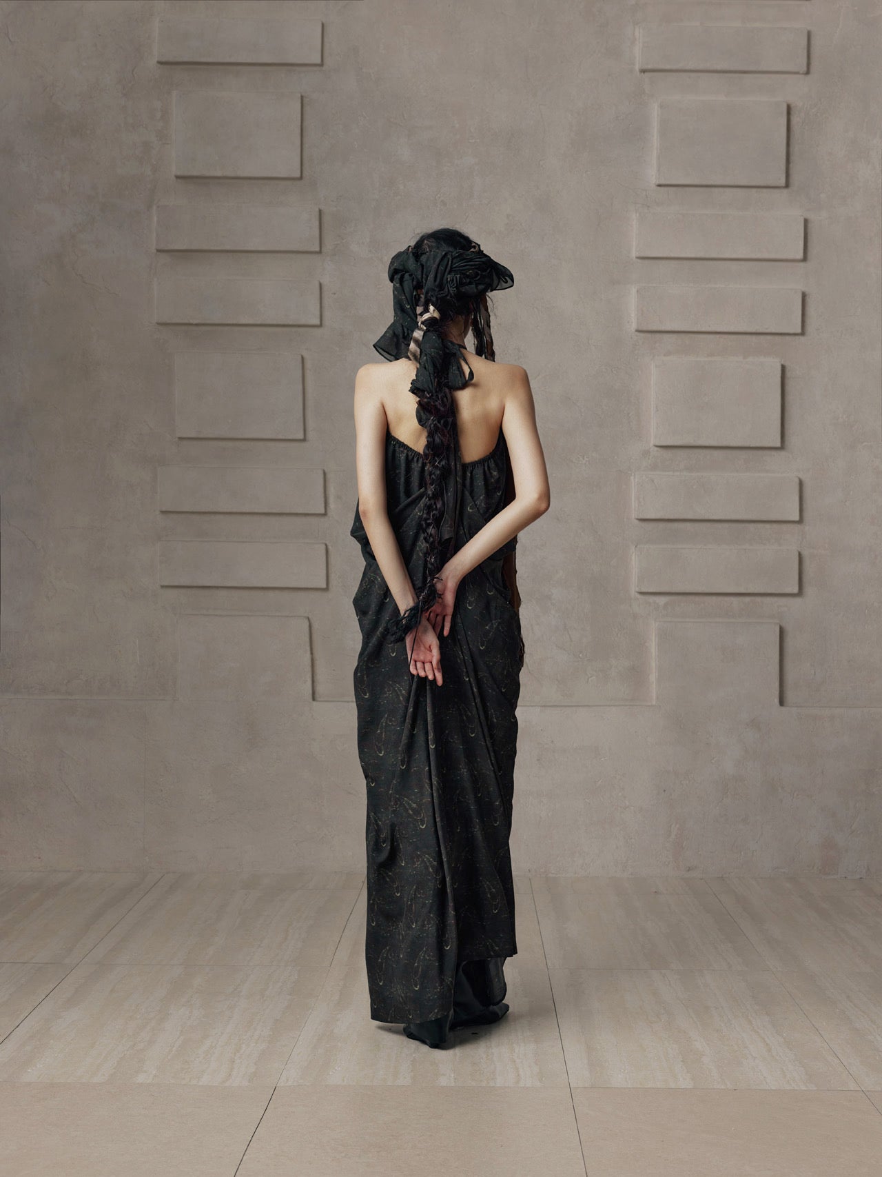 Deverell Tube Ruffle Asymmetrical Dress