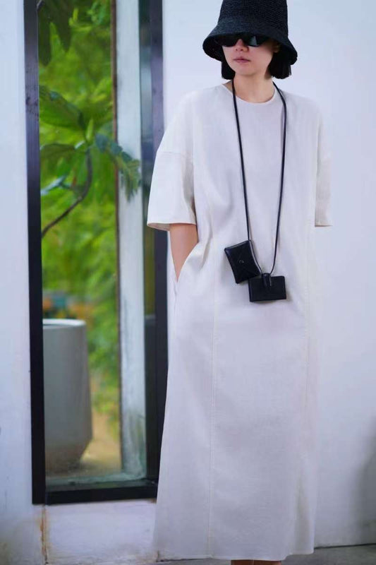 Azalia Round Neck Loose Dress