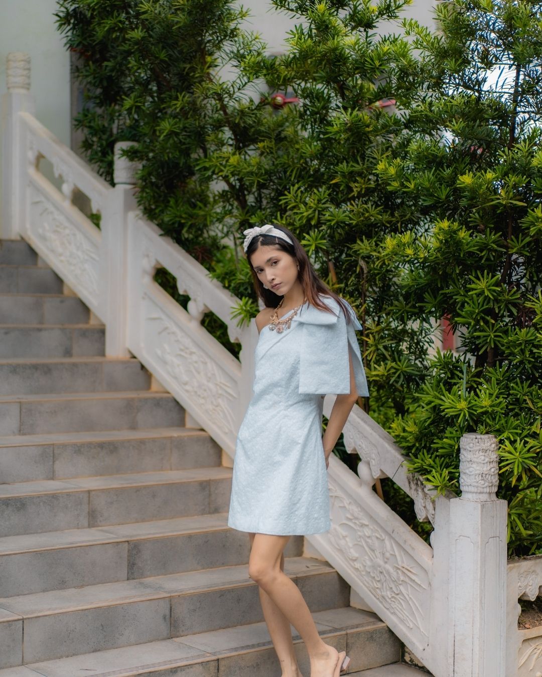 [Custom Made]  Meara Crop Shoulder Mini Dress
