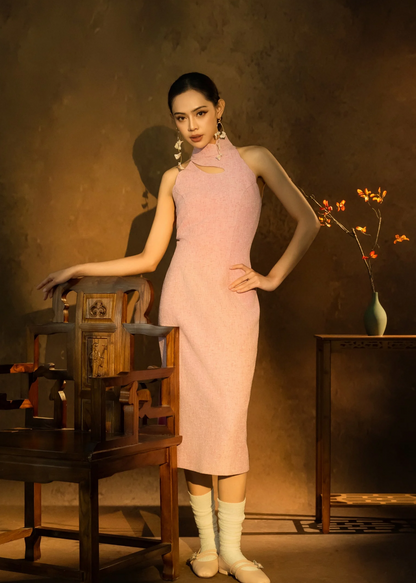 [Bespoke] YaHui Sleeveless Keyhole Cheongsam