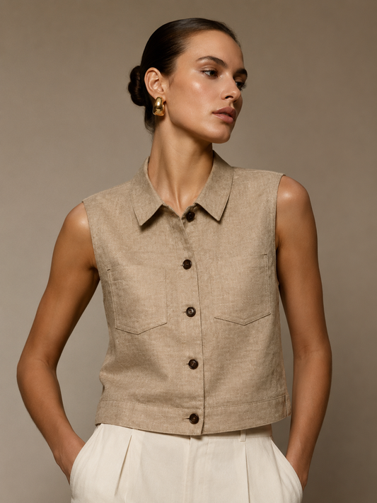 Audrey Front Button Vest