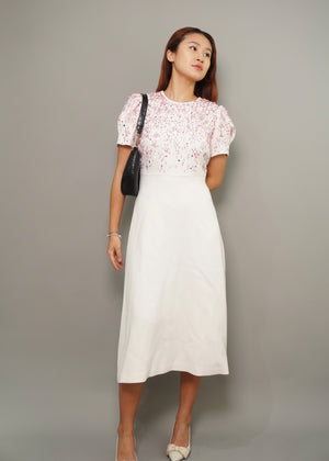 Beth Crystal Embellished A Line Dress