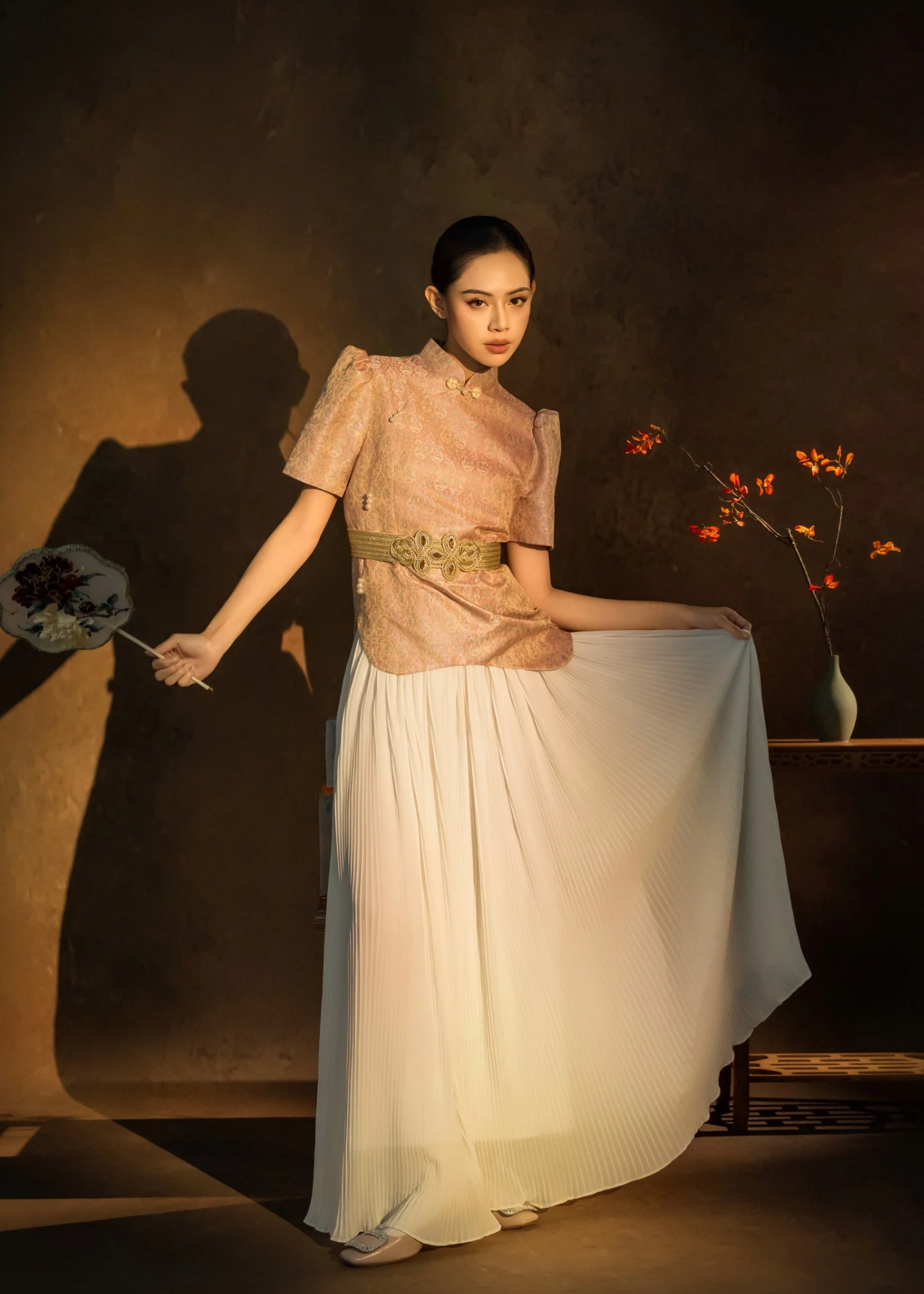 [Bespoke] Qiqi Curve Line Mandarin Top