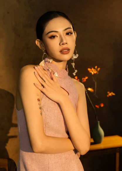 [Bespoke] YaHui Sleeveless Keyhole Cheongsam