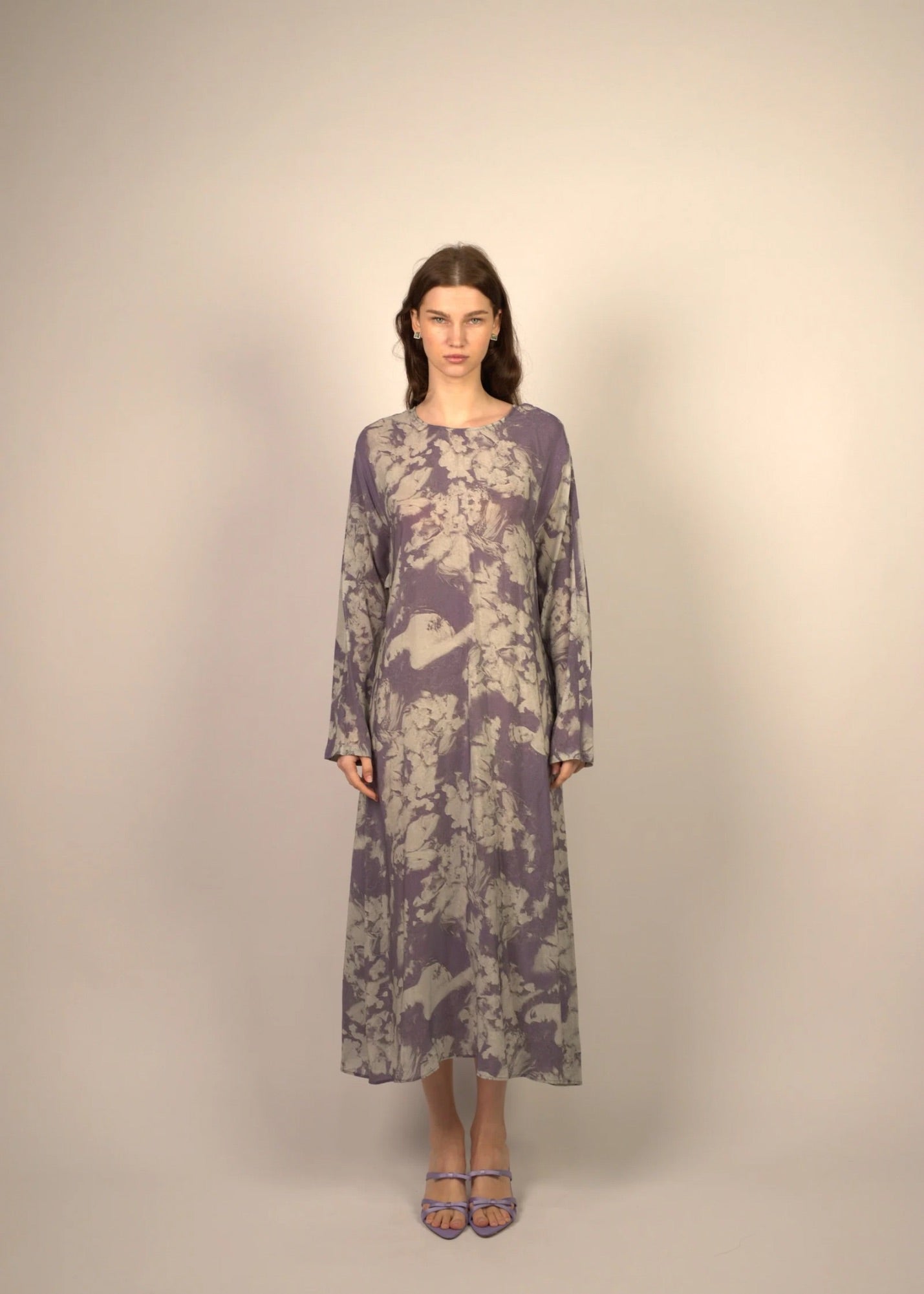 Yara Long Sleeve Silk Dress