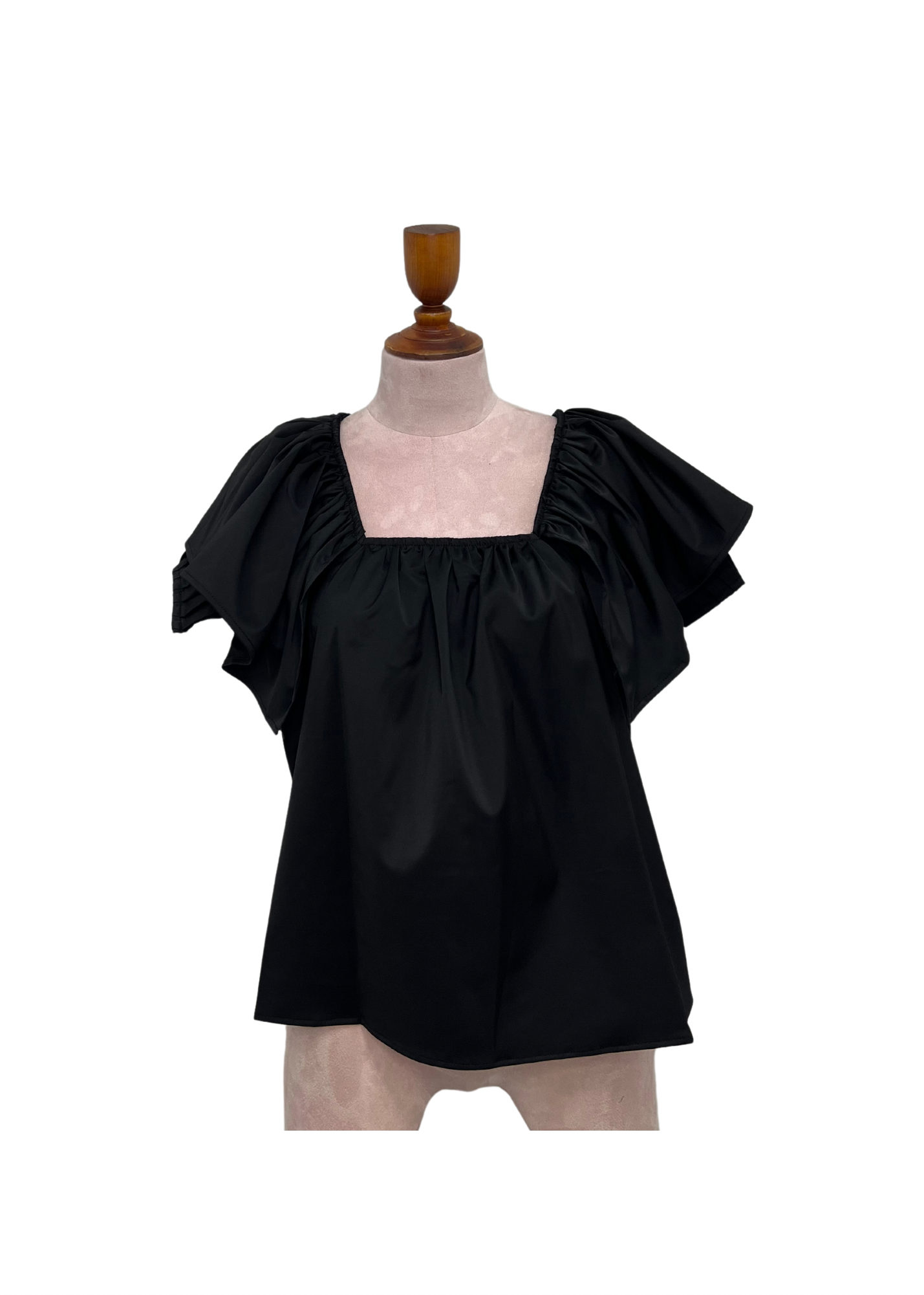 Kamila Ruffle Pleated Sleeve Top