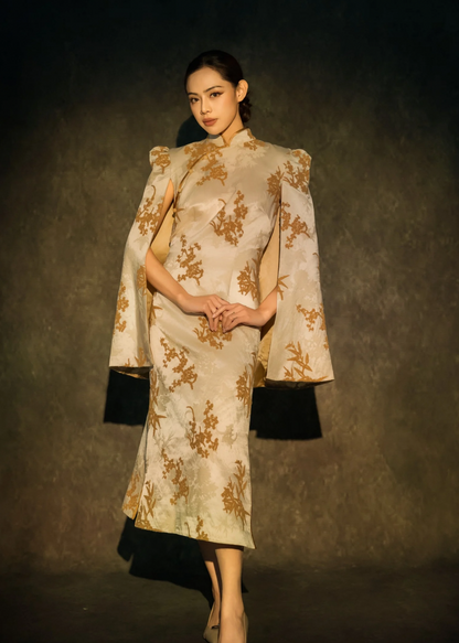 [Bespoke] MaiGu Oriental Cape Cheongsam