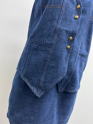 Tessa Denim Vest & Mini Skirt Set