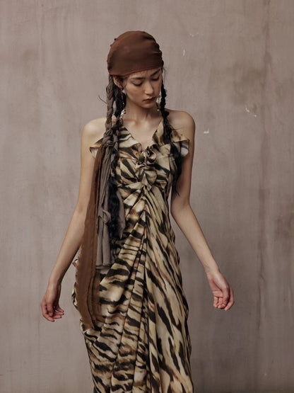 [Pre-Order] Brooke Halter Neck Dripped Dress