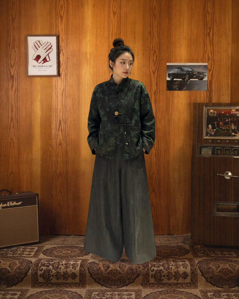 Qiu Mulberry Silk Wide Leg Pant