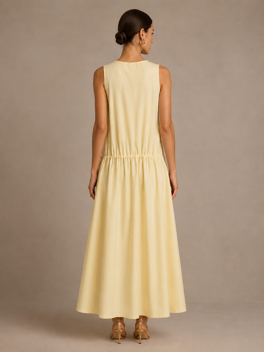 Kalani Round Neck Tie Waist Dress