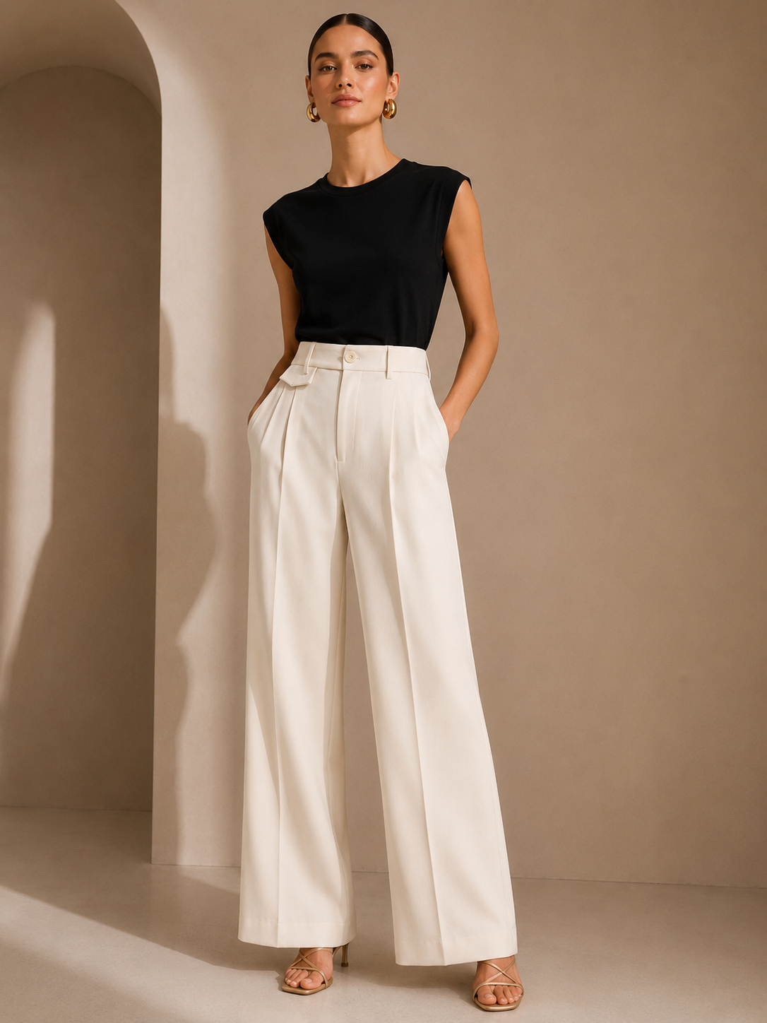 Seiko Pleated Wide-Leg Trousers