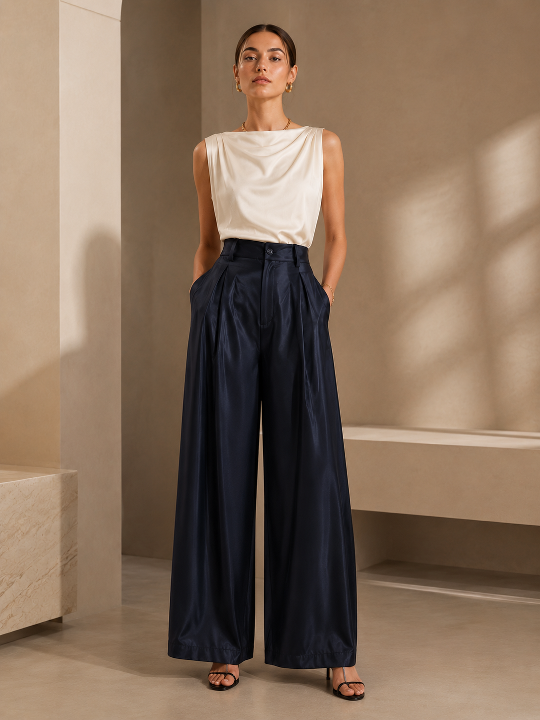 Akira High Waist Wide Leg Pant