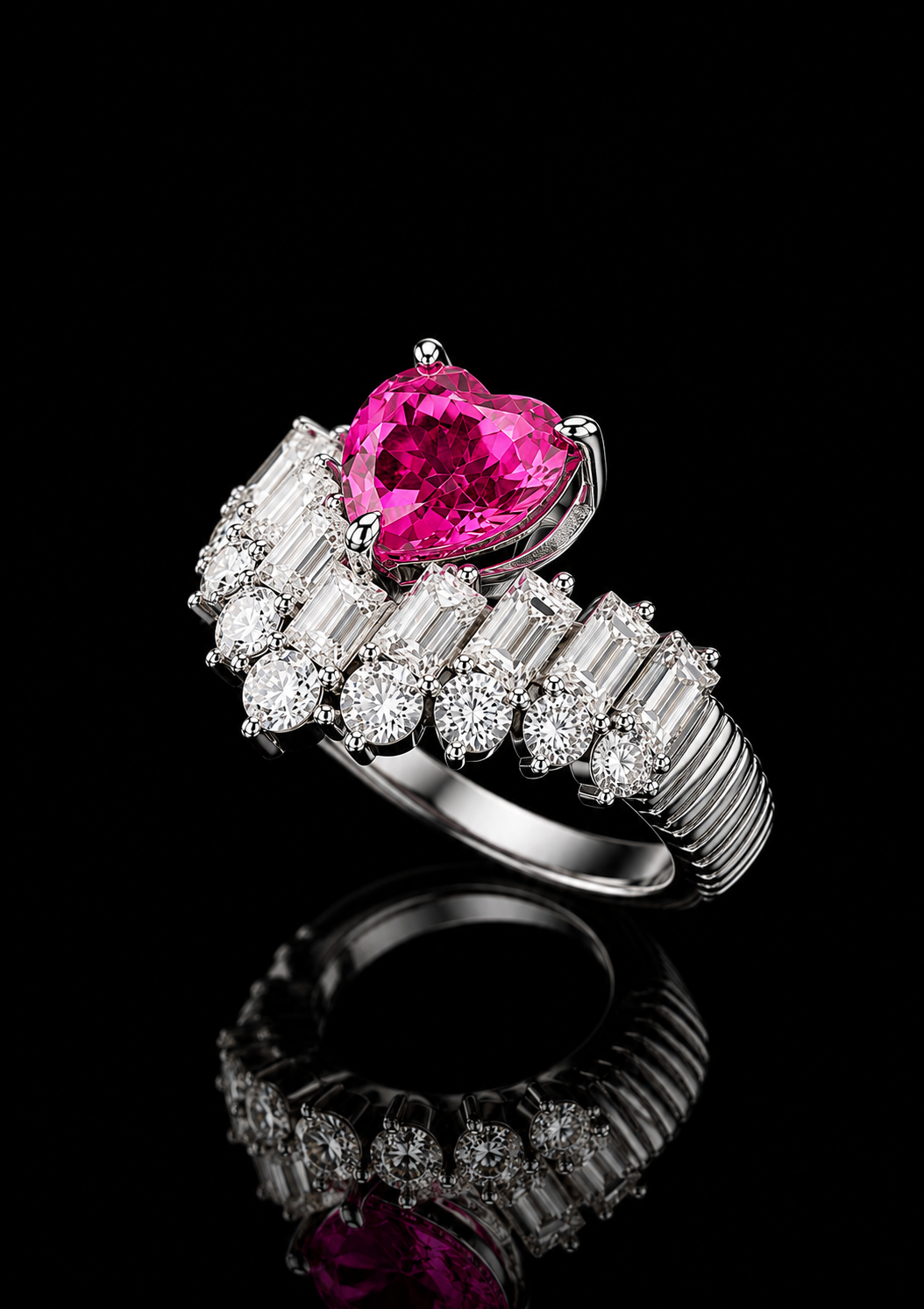 Lotus Éclat Lab Grown Padparadscha Sapphire Ring